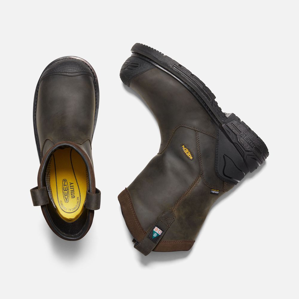 Botte de Travail Keen Homme Noir Marron | Csa Philadelphia Wellington (Carbon-Fiber Toe) | DJVYU-380